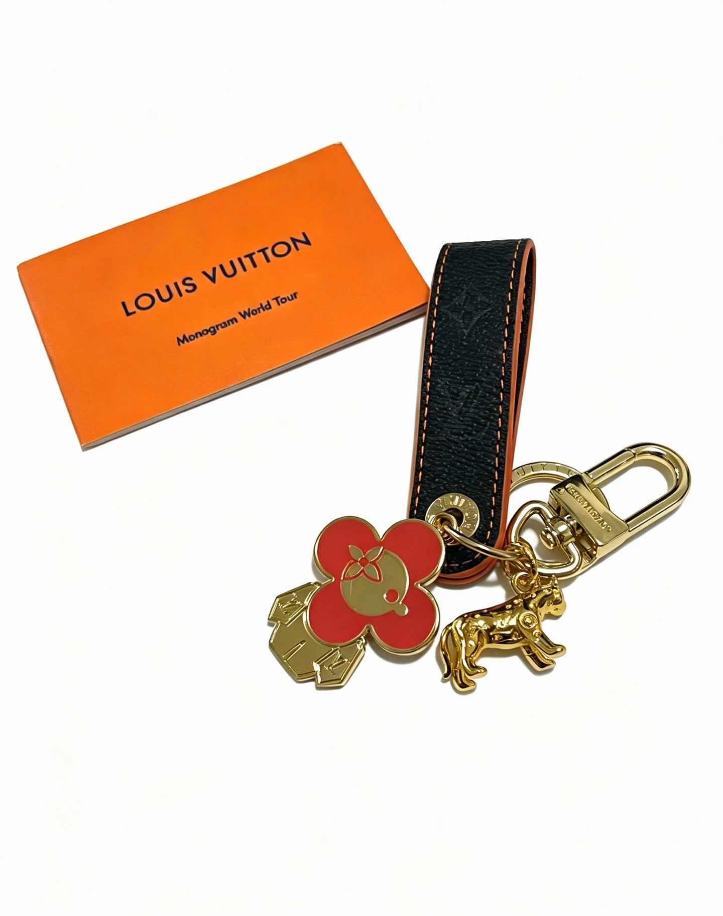Louis Vuitton Keychain with Flower Charm